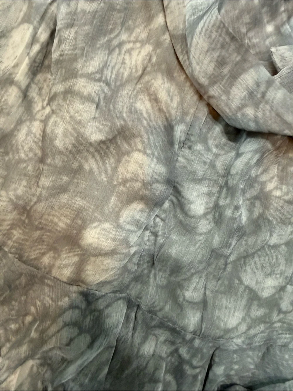 Selfie Leslie Gray Tie-Dye Ruffle Sundress